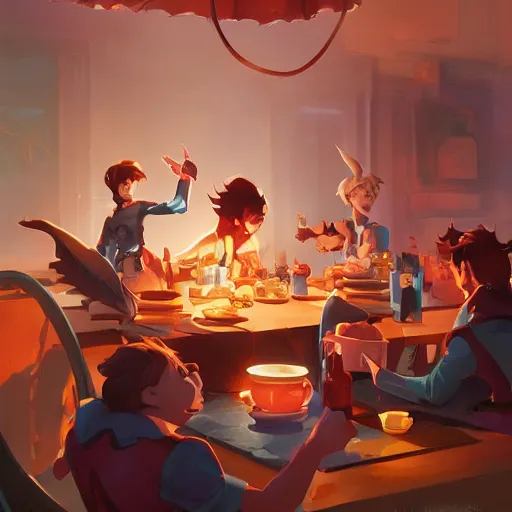 Image similar to hero world breakfast at tiffany's, behance hd by jesper ejsing, by rhads, makoto shinkai and lois van baarle, ilya kuvshinov, rossdraws global illumination