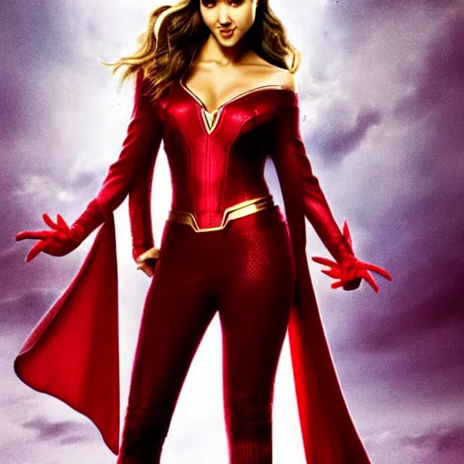 Image similar to Jessica Alba as scarlet witch