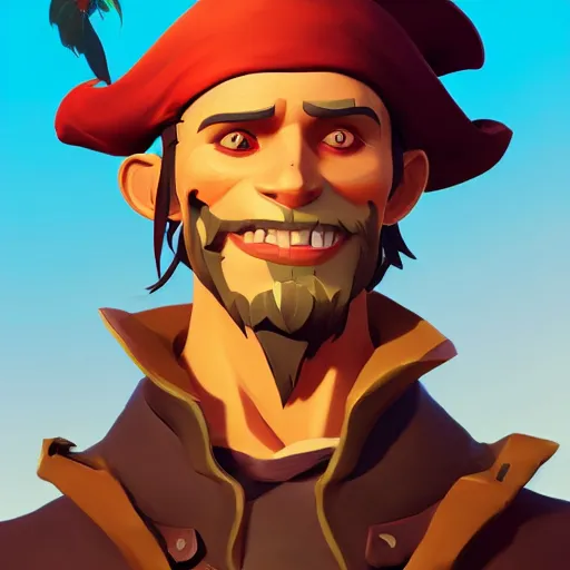 Image similar to painting jack the pirate on sea of thieves game avatar hero smooth face median photoshop filter cutout vector behance hd by jesper ejsing, by rhads, makoto shinkai and lois van baarle, ilya kuvshinov, rossdraws, illustration, art by ilya kuvshinov and gustav klimt