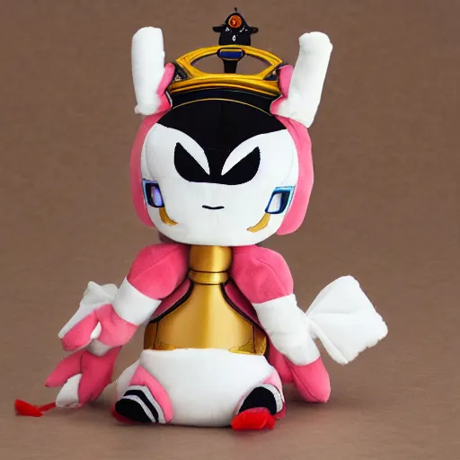 Image similar to cute fumo plush of the goddess of the mechanical realm, robot deity