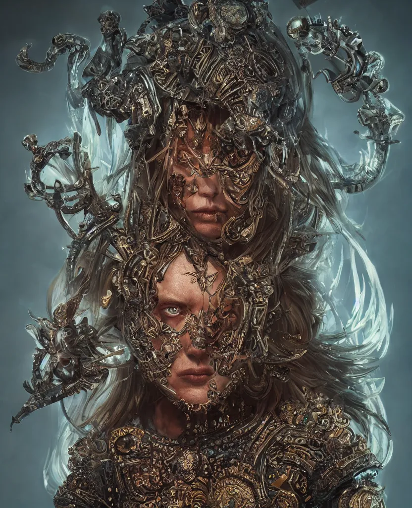 Prompt: concept art of biomancer, slavic style, intricate details, colourful, atmospheric light, concept art, dark fantasy, athletic body, symmetrical face, insanely detailed, ultra realistic details, hyper real, unreal engine 5, octane render, symmetrical, by masanori warugai and kentaro miura