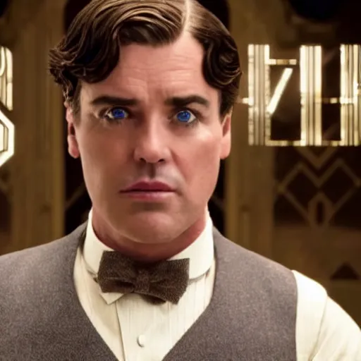 Prompt: a film still of Jonathan Joestar in The Great Gatsby(2013)