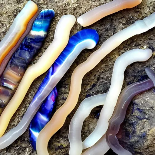 Image similar to banded agates that look like a tropical beach