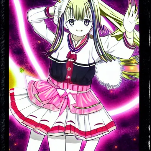 Prompt: chika fujiwara from kaguya - sama dancing, highly detailed, bright tones