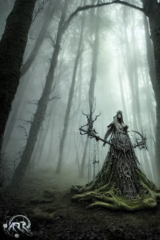 Prompt: draug at the crypt in the forest, intricate, ethereal, by luis royo, hyper detailed, weta digital, ray trace, unreal engine, trending on artist, beautifully lit, cinematic, soft light, photorealistic, volumetric, realistic, glossy, 8 k post - production, masterpiece, luxury, smooth