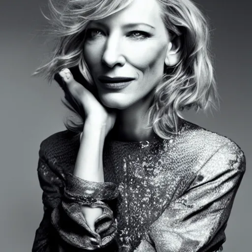 Prompt: photo of cate blanchett, by Annie leibowitz, photorealisitc ,4k n 12