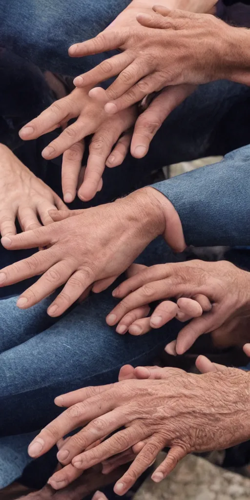 Prompt: a high resolution photo of hands