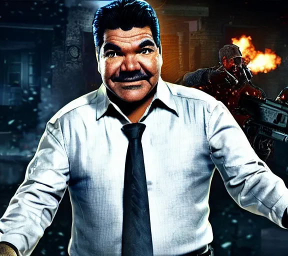 Image similar to george lopez in call of duty zombies, ps 4