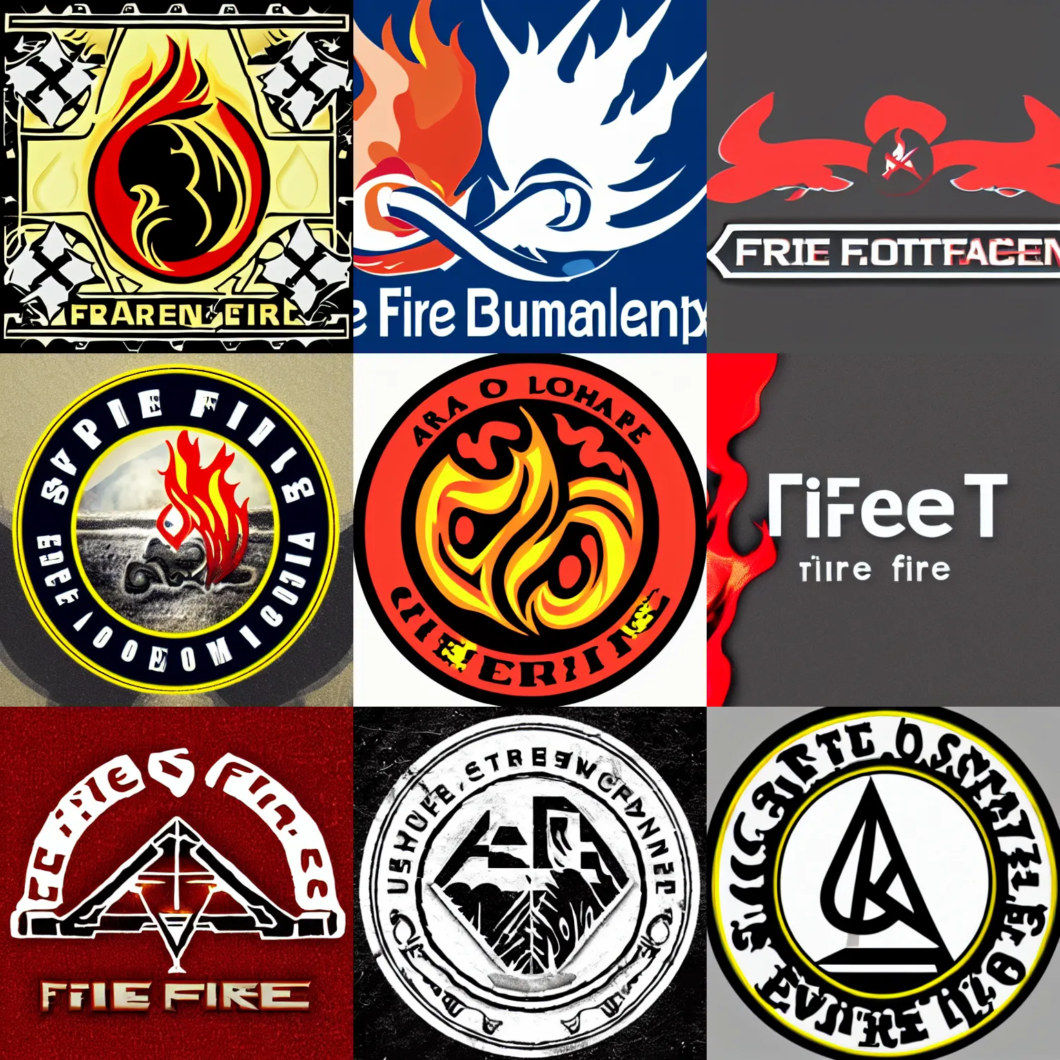 Prompt: a fire logo