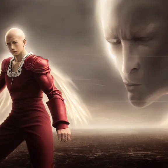 Prompt: a man from final fantasy live action, movie still of one punch man, evocative, mystical night, sharp focus, very very very very detailed, award winning, masterpiece digital painting by greg rutkowski, alex grey, marc adamus, beautiful dramatic lighting, artstation, 4 k wallpaper, style by peter deligdisch, peterdraws