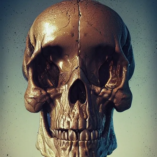 Image similar to portrait_of_a_melting_skull._intricate_abstract._intricate_artwork._by_Tooth_Wu_wlop_beeple_dan_mumford._octane_render_trending_on_artstat