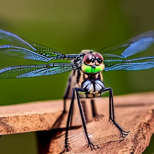Image similar to a dragonfly - cat - hybrid, animal photography