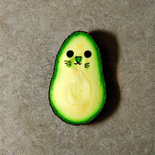 Prompt: cute avocado-cat