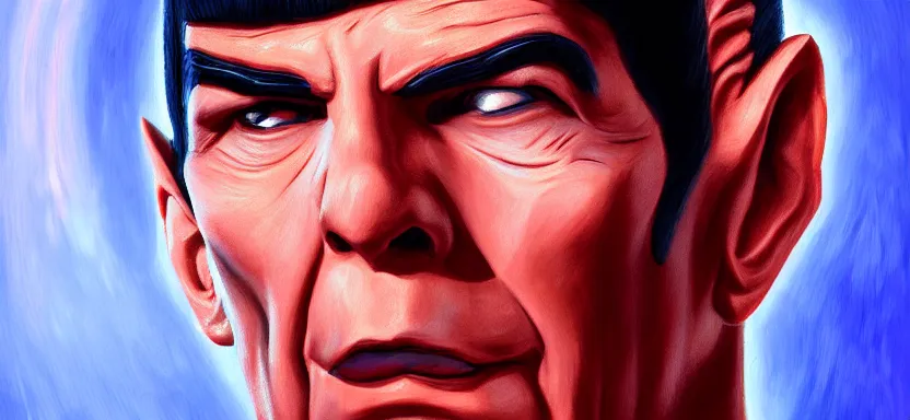 Image similar to spock by juan ortiz 8k,