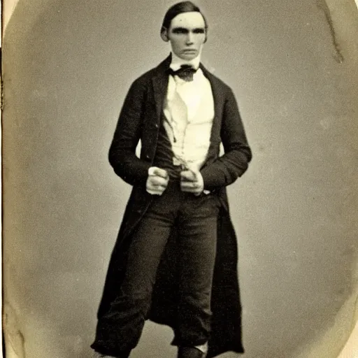 Prompt: jerma, 1800s photo, dark