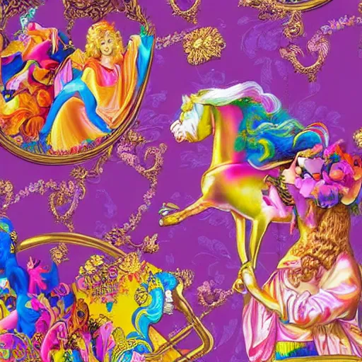 Image similar to Lisa Frank and Baroque collaboration