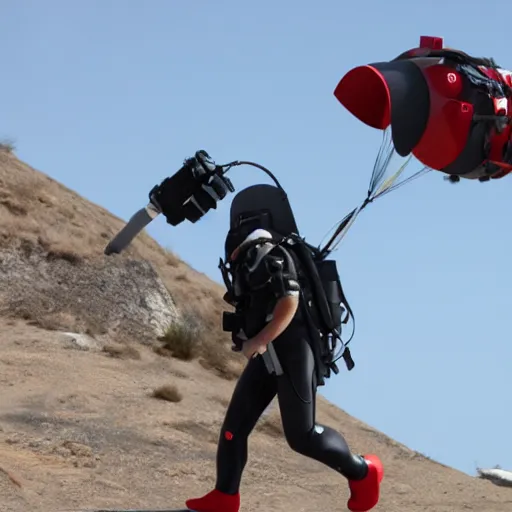 Image similar to a jetpack that tears its wearer apart on launch