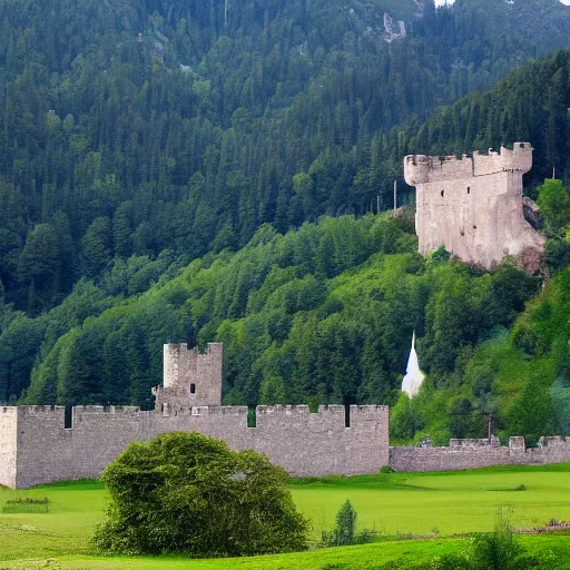 Image similar to beautiful landscape and castle further away