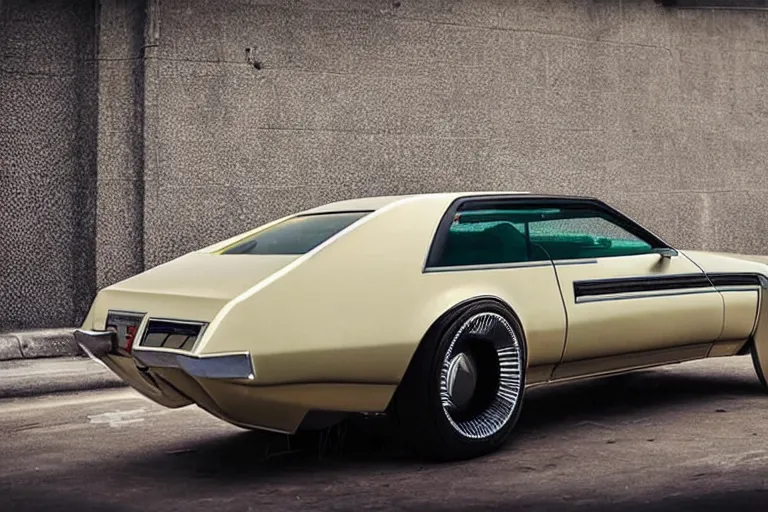 Image similar to cyberpunk version of a 1 9 7 2 buick riviera