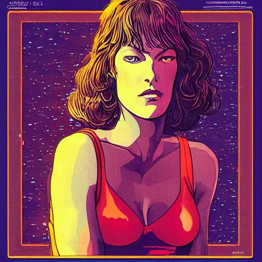 Image similar to “ milla jovovich retro minimalist portrait by jean giraud, moebius starwatcher comic, 8 k ”