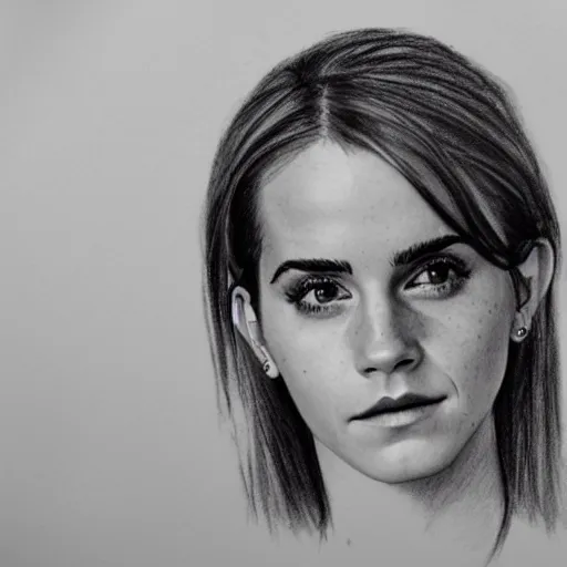 Image similar to emma watson pencil sketch,