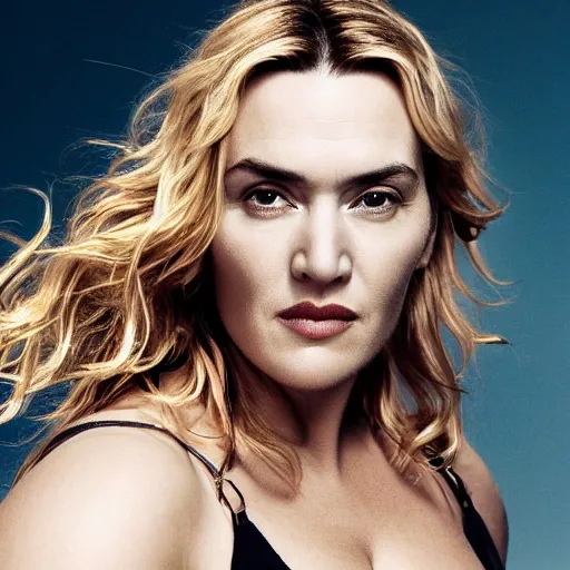 Prompt: Kate Winslet being a warrior, 8k hd
