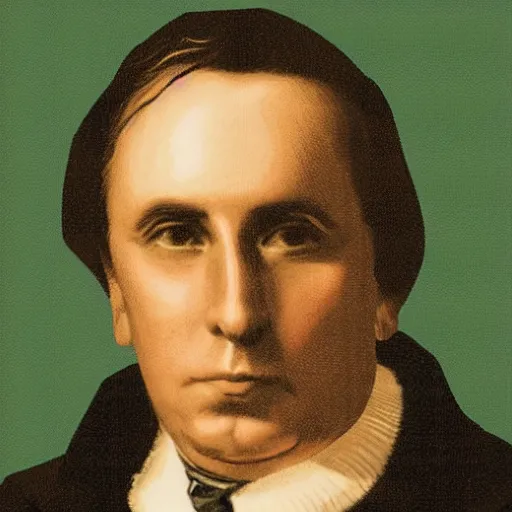 Image similar to portrait of Julius Evola, in the style of the Hudson River School