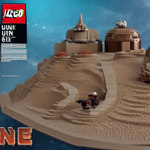 Image similar to dune lego set, photorealistic, 4 k, 8 k, ultra detailed