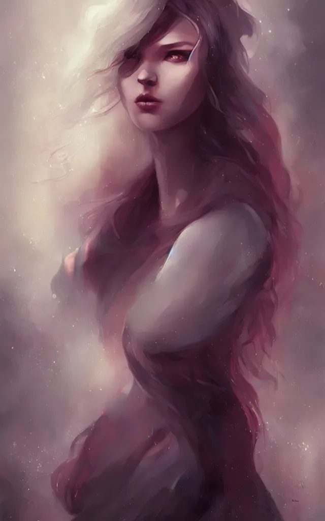 Image similar to girl, art by charlie bowater