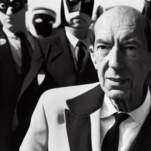 Image similar to valery giscard d'estaing as 1 9 6 0 s batman