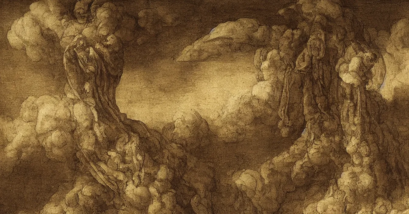 Image similar to Stairway to heaven, by Leonardo da Vinci