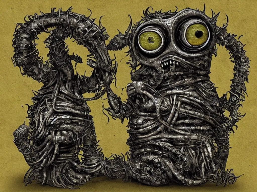 Prompt: “eldritch horror minion by H.R. Giger”