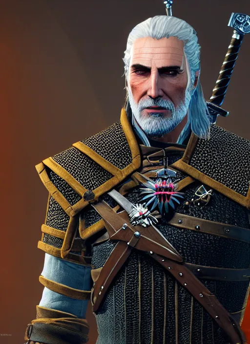 Image similar to Christopher Lee in The Witcher 3, gameplay, 8k, HD