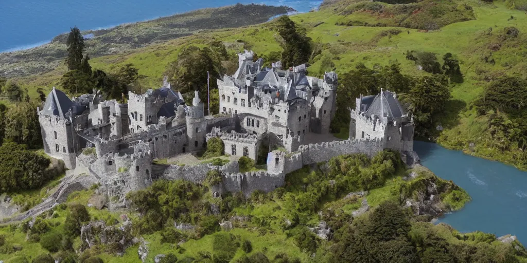 Prompt: castle in new zealand, high detail, high definition, photorealistic, 8k,