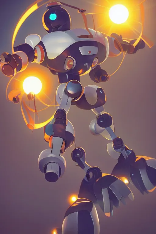 Image similar to metabots medabots medarotto medarot robot minimalist comics, behance hd by jesper ejsing, by rhads, makoto shinkai and lois van baarle, ilya kuvshinov, rossdraws global illumination ray tracing hdr radiating a glowing aura