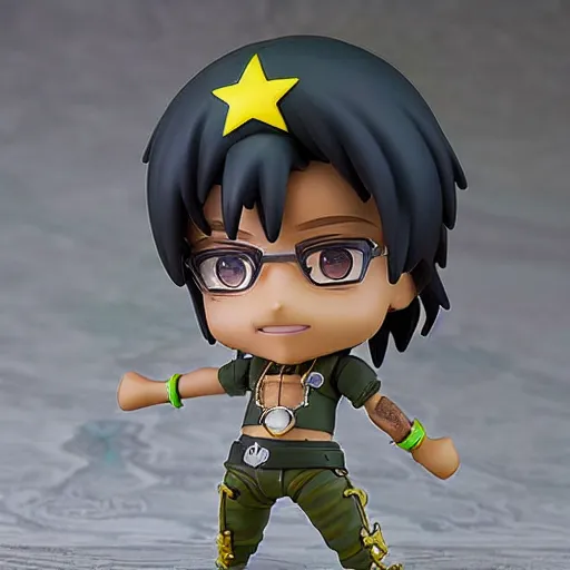 Image similar to burna boy, nendoroid of burna boy, figurine, detailed product photo,