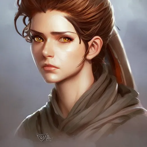 Prompt: 4 0 year old female ranger, art by artgerm and greg rutkowski and magali villeneuve, d & d, fantasy, portrait, highly detailed, headshot, digital painting, trending on artstation, concept art, sharp focus, illustration