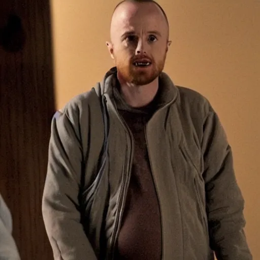Prompt: jesse pinkman carressing walter white's pregnant stomach