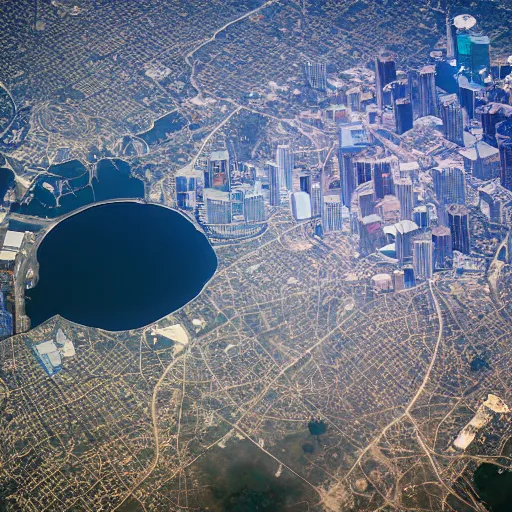 Image similar to An aerial view photograph of Austin, Texas from the International Space Station