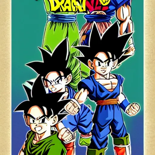 Prompt: ttrpg cover for dragon ball: grand adventures by Akira toriyama in the style of Dragon ball GT