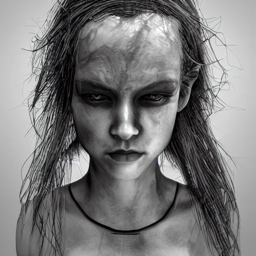 Prompt: eerie, black and white photo, realistic, highly detailed, trending on artstation