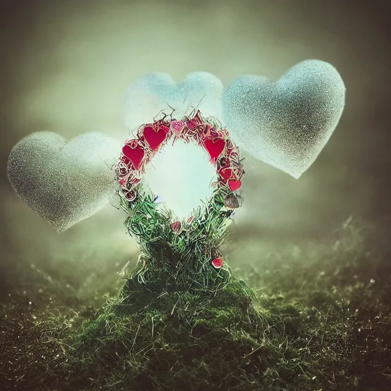 Image similar to double exposure of love, symbols of live, explosion, love is the most relevant theme, love is infinity, love is begin of all, 8 k resolution, artistic mode, artistic, trending on instagram, long exposure, love art, serious, fantasy and dreams vibes, mushrooms style and macro style, spawn, spruce vibes