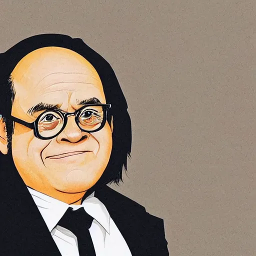 Prompt: manga art of danny devito by phil noto ( 2 0 2 2 )