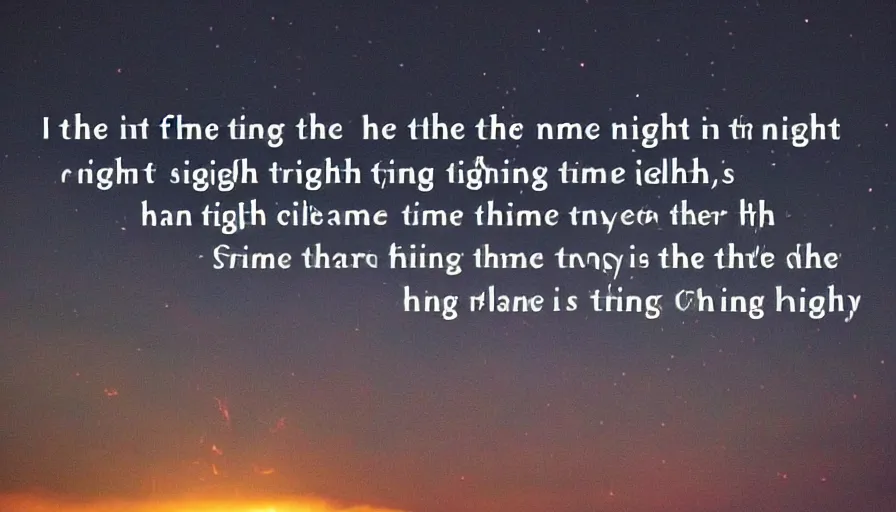 Prompt: If the night in the grave is long for the finished stars, there comes a time when their flame relights like lightning