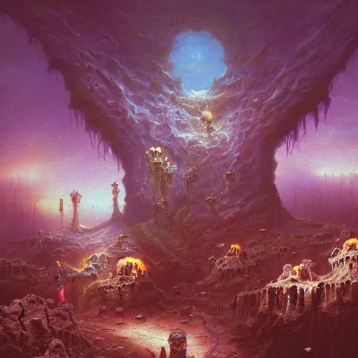 a barren hellscape populated by demons, painted by | Stable Diffusion ...