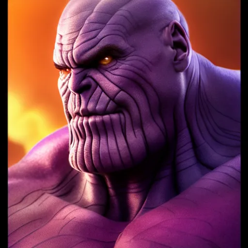 Image similar to thanos is an apple, hyperdetailed, artstation, cgsociety, 8 k