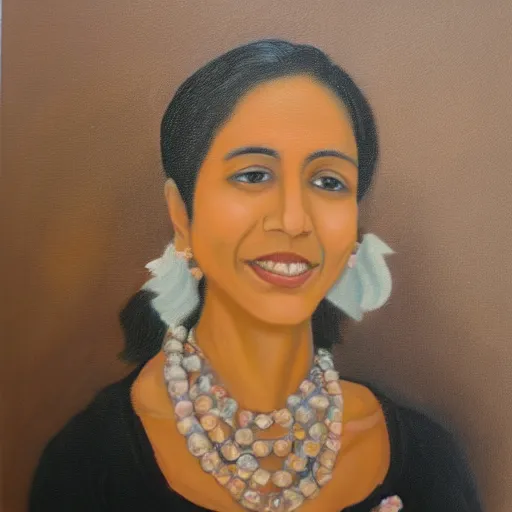 Image similar to yohani de silva, oil painting