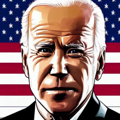 Image similar to “Joe Biden in GTA V, Cover art by Stephen Bliss, Boxart, loading screen”