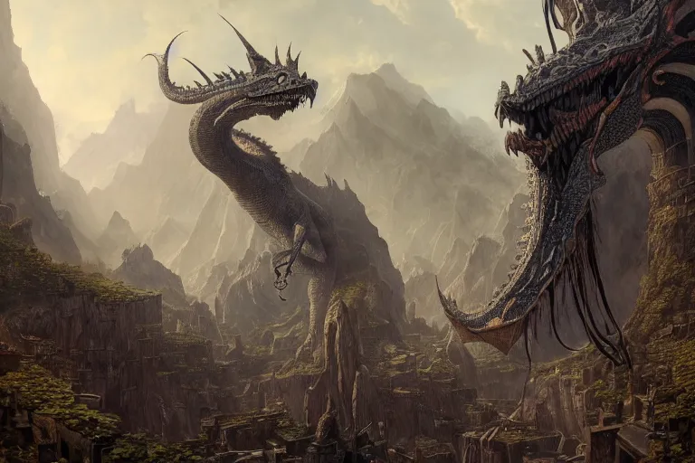 epic fantasy dragon, by caspar david friedrich, matte, Stable Diffusion