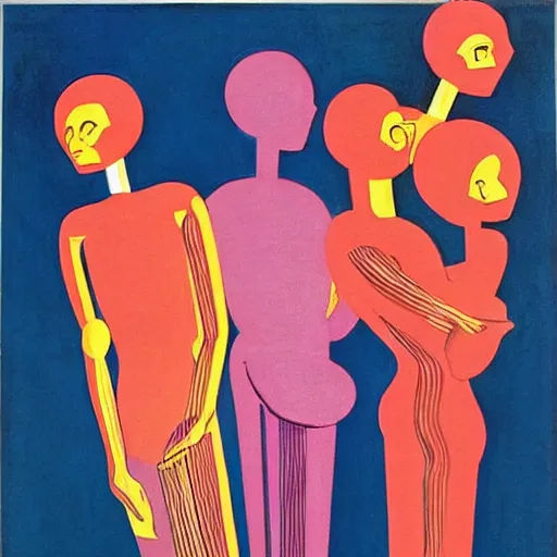 Prompt: art by oskar schlemmer